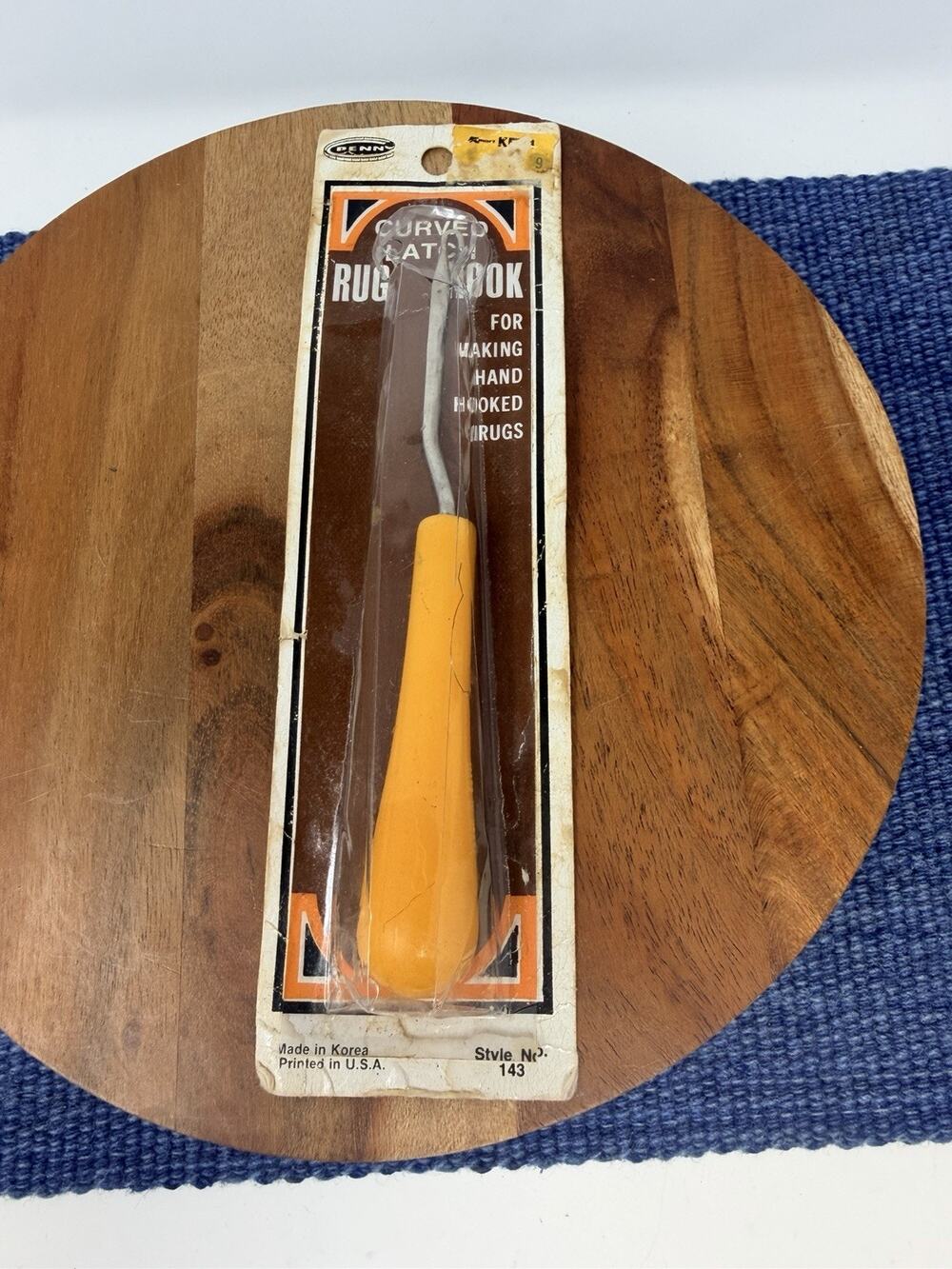 Vintage Penn Curved Latch Rug Hook Style 143 New Old Stock